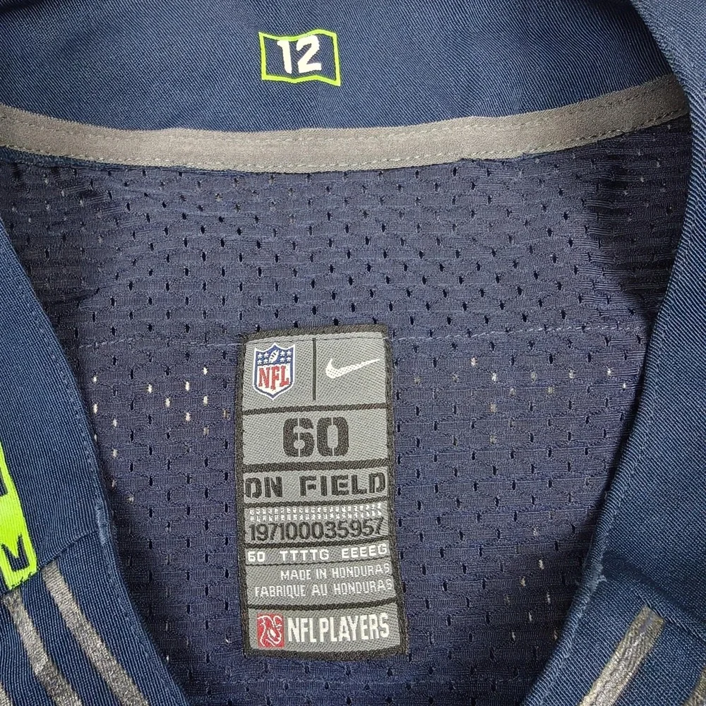 Seattle Seahawks Jersey Mens 60 Blue NFL Football Nike On Field Earl Thomas 29